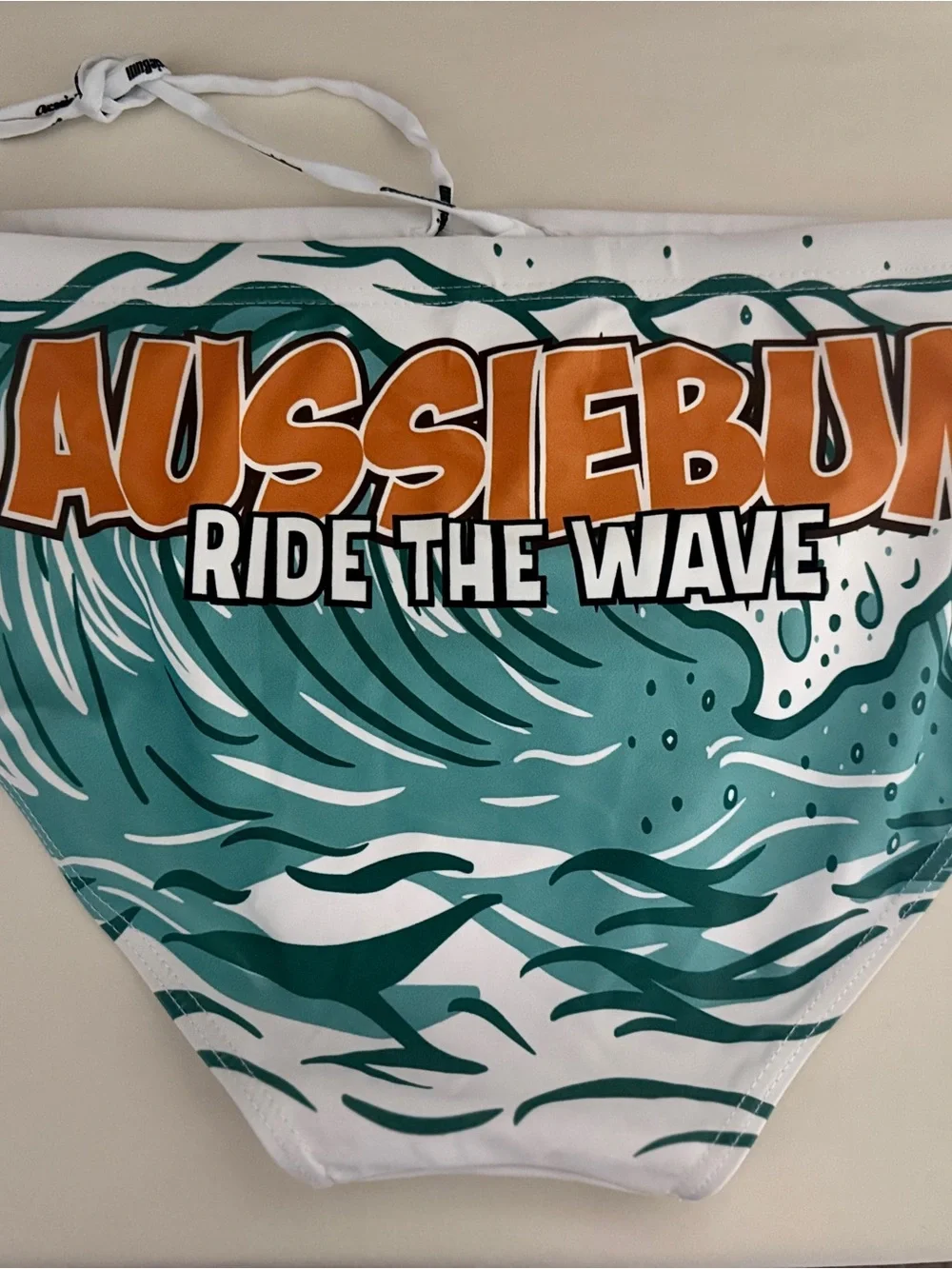 AussieBum White Briefs with Logo Waistband